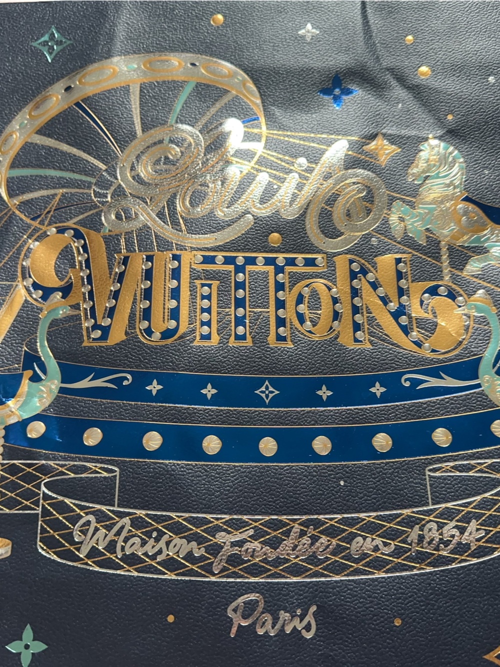 Louis Vuitton Large Gift Shopping Bag Luxury LV Limited Navy